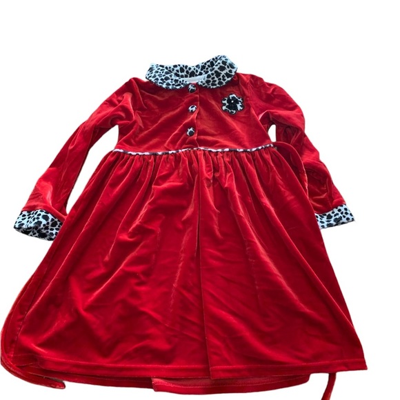 Youngland Other - Youngland Cheetah Print Christmas Dress Girl’s Size 5